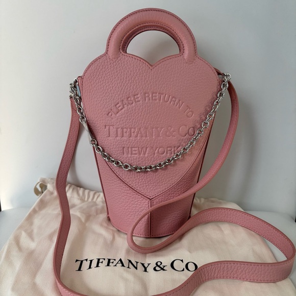 Tiffany & Co. Handbags - NWOT Tiffany & Co. Rose Pink Heart-Shaped Crossbody Bag